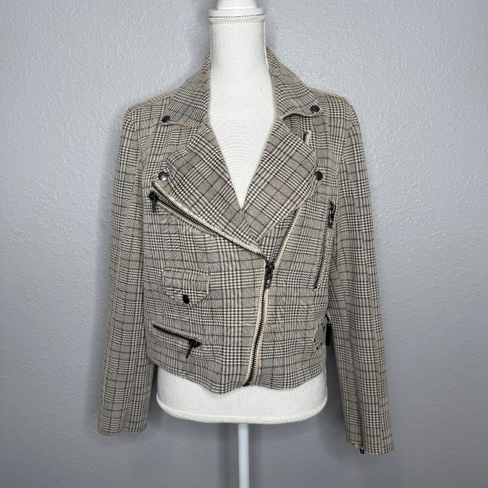 BLANKNYC cropped moto style zip Jacket -cp
